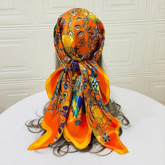 Square Scarf Hijab Women Satin Silk Bandana Headband Neckerchief