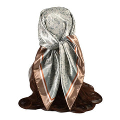 Satin Large Square Head Scarves Silk Neck Scarf Hair Wraps