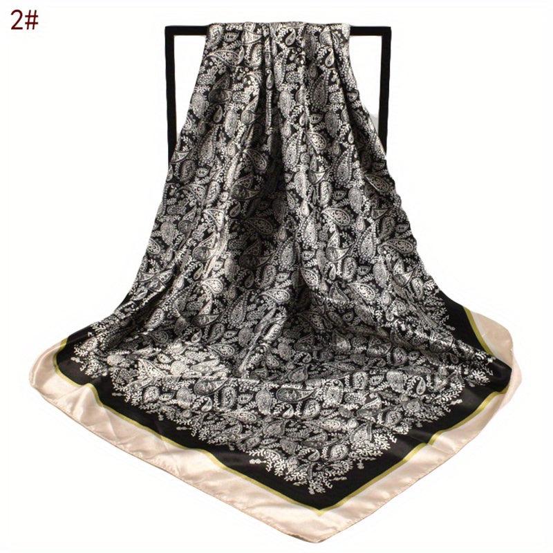 Satin Large Square Head Scarves Silk Neck Scarf Hair Wraps