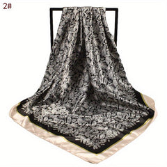 Satin Large Square Head Scarves Silk Neck Scarf Hair Wraps