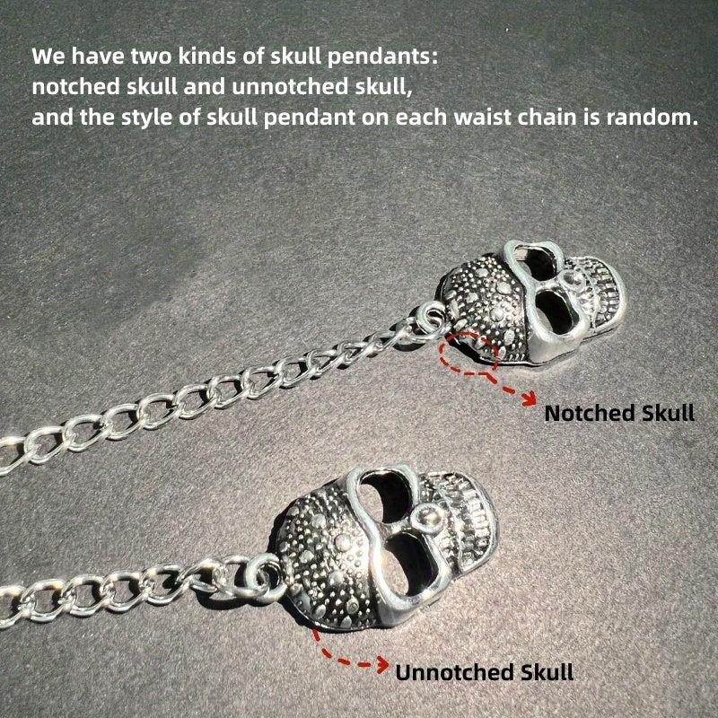 Skull Double Layer Waist Chain Men's Decorative Pant Jeans Chain