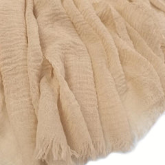 Khaki Crinkle Hijab Solid Scarf Casual Shawl Windproof Head Wrap