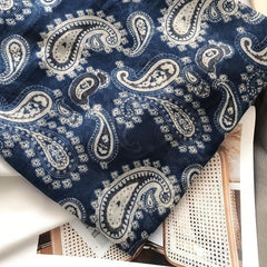 Vintage Paisley Print Tassel Scarf Boho Shawl Women Head Wrap
