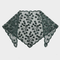 Lace Veil Floral Hollow Out Triangle Scarf Bandana Neckerchief Head Cover