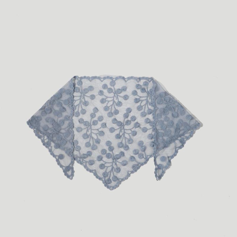 Lace Veil Floral Hollow Out Triangle Scarf Bandana Neckerchief Head Cover