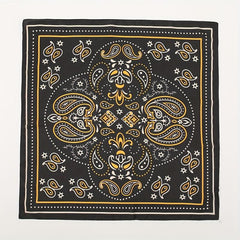 Geometric Paisley Print Bandana Square Scarf Satin Neckerchief