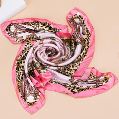 Print Silk Satin Scarf Female Shawls Head Scarf For Ladies
