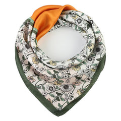 70cm Small Square Scarf Classic Print Women's Neckerchief Windproof Sunscreen