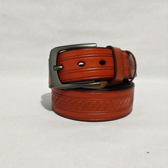 Men's Vintage Plaid Pattern Business Belt