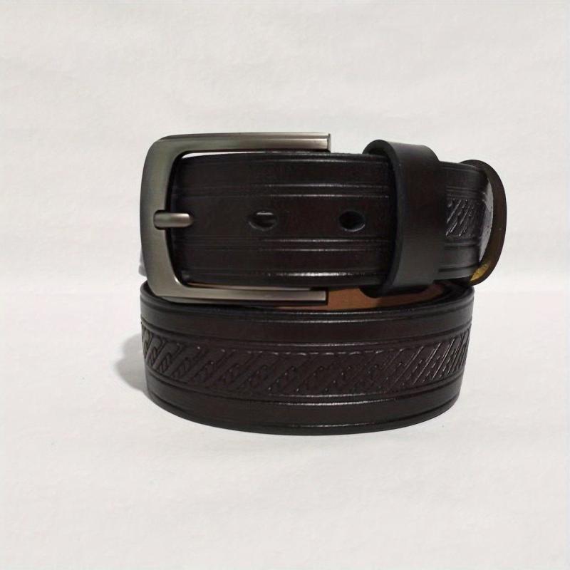 Men's Vintage Plaid Pattern Business Belt