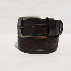 Men's Vintage Plaid Pattern Business Belt
