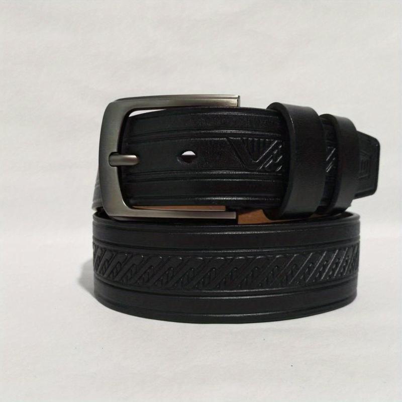 Men's Vintage Plaid Pattern Business Belt