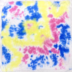 Rainbow Tie Dye Print Scarf Frayed Edge Shawl Casual Breathable