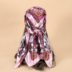 Paisley Print Bandana Square Scarf Large Shawl Women Head Wrap