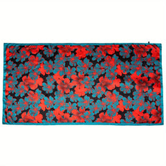 Lily Lower Pattern Silk Scarf Shawl Wrap Head Wrap