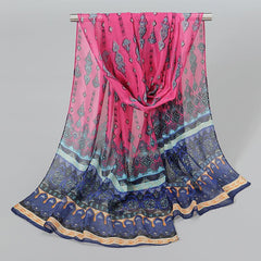 Bohemia Chiffon Scarf Geometric Paisley Print Vintage Shawl