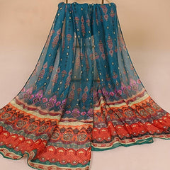 Bohemia Chiffon Scarf Geometric Paisley Print Vintage Shawl