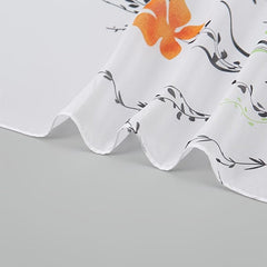 Chiffon Scarf Flower Leaf Print Shawl Windproof Head Wrap Sunscreen Towel