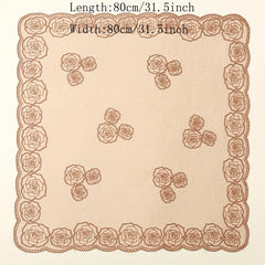 Lace Floral Embroidery Bandana Breathable Head Scarf Boho Shawl