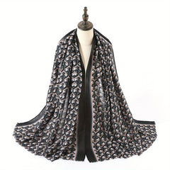 Geometric Chain Print Scarf Classic Casual Windproof Head Wrap