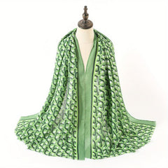 Geometric Chain Print Scarf Classic Casual Windproof Head Wrap