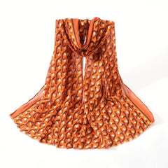 Geometric Chain Print Scarf Classic Casual Windproof Head Wrap