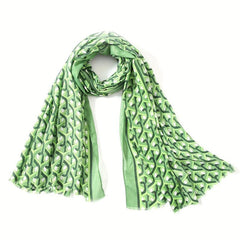 Geometric Chain Print Scarf Classic Casual Windproof Head Wrap