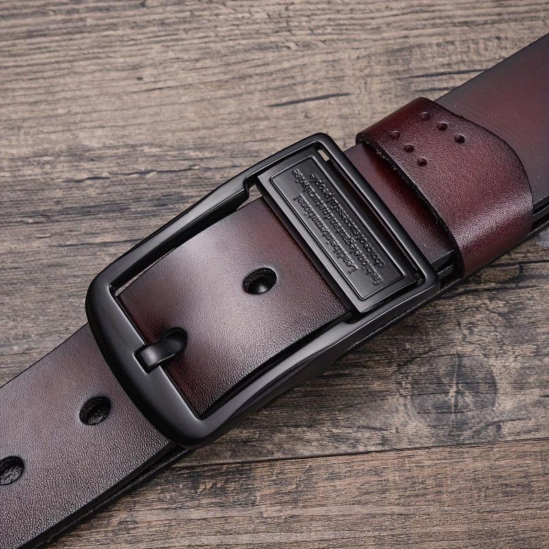 Men's Leather Belt Pin Buckle Waist Strap