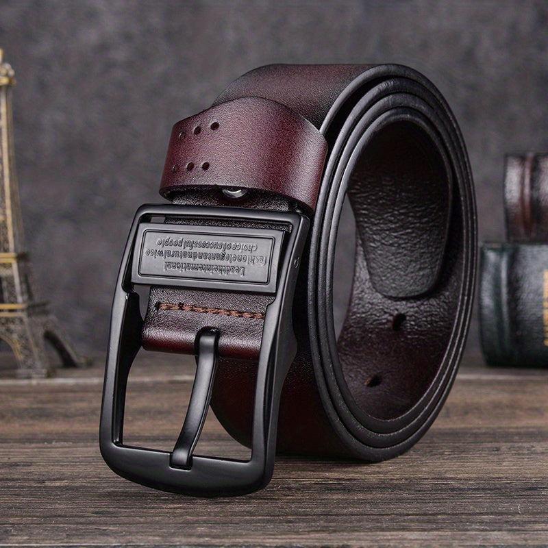 Men's Leather Belt Pin Buckle Waist Strap