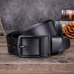 Men's Leather Belt Pin Buckle Waist Strap