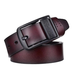 Men's Leather Belt Pin Buckle Waist Strap