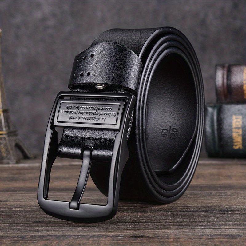 Men's Leather Belt Pin Buckle Waist Strap