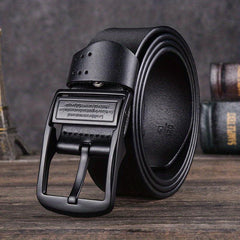 Men's Leather Belt Pin Buckle Waist Strap
