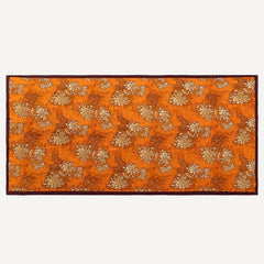 Peony Flower Print Scarf Vintage Head Wrap Silky Shawl For Women