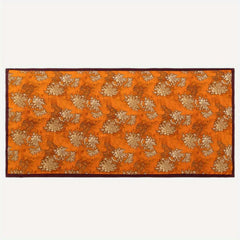 Peony Flower Print Scarf Vintage Head Wrap Silky Shawl For Women