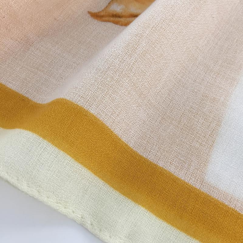 Leaf Print Scarf Women's Thin Decoration Shawl