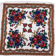Vintage Flower Print Bandana Boho Square Scarf Women Head Wraps