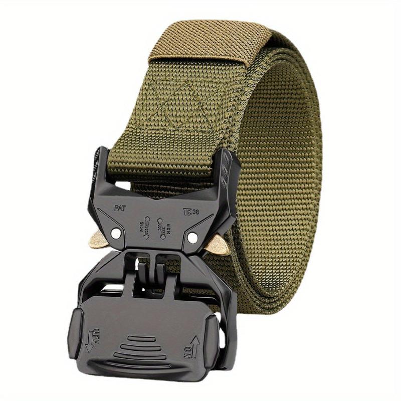 Men's Tactical Belt Heavy Duty Quick Release Buckle Nylon Canvas Rigger Belts