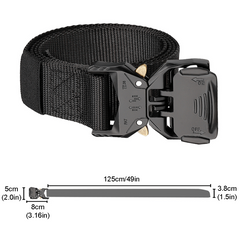 Men's Tactical Belt Heavy Duty Quick Release Buckle Nylon Canvas Rigger Belts