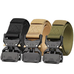 Men's Tactical Belt Heavy Duty Quick Release Buckle Nylon Canvas Rigger Belts