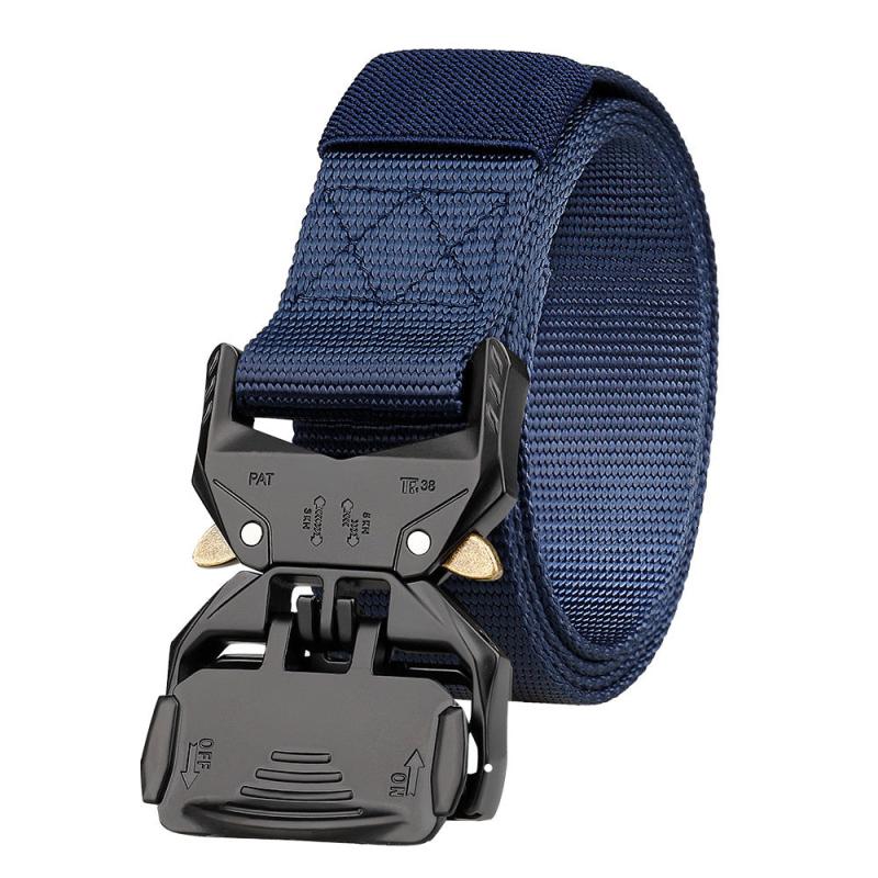 Men's Tactical Belt Heavy Duty Quick Release Buckle Nylon Canvas Rigger Belts