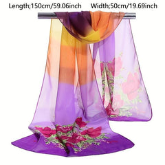 Bohemia Scarf Classic Flower Print Sunscreen Shawl Beach Towel