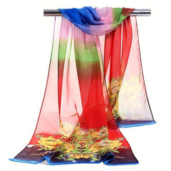 Bohemia Scarf Classic Flower Print Sunscreen Shawl Beach Towel