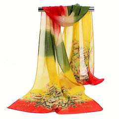 Bohemia Scarf Classic Flower Print Sunscreen Shawl Beach Towel