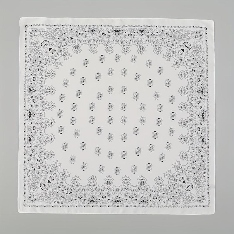Paisley Print Bandana Silk Satin Square Scarf Neckerchief
