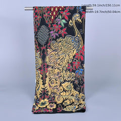 Peacock Print Chiffon Silk Shawl Women Scarf