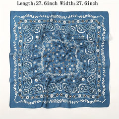 Classic Paisley Print Scarf Silk Square Shawl Sunscreen Head Wrap