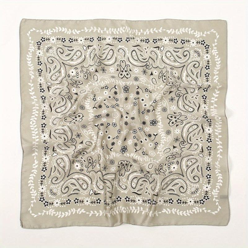 Classic Paisley Print Scarf Silk Square Shawl Sunscreen Head Wrap