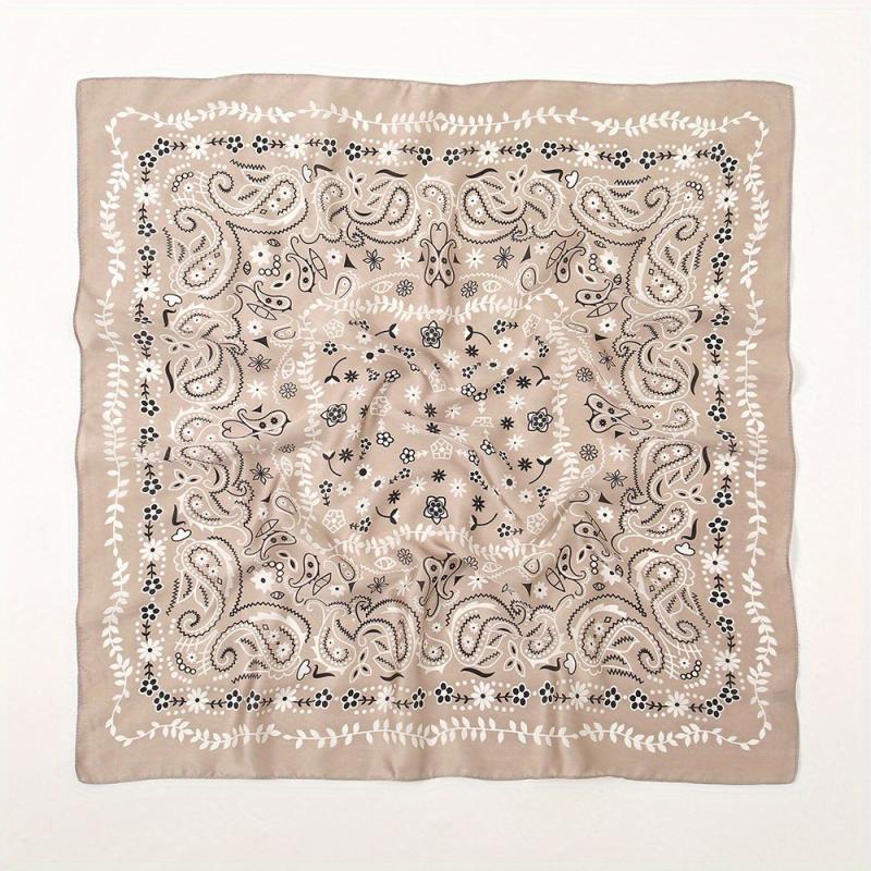 Classic Paisley Print Scarf Silk Square Shawl Sunscreen Head Wrap
