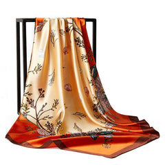 Large Satin Head Scarf For Women Silk Neck Hair Wrap